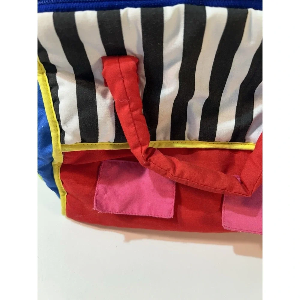 Vintage IKEA Soft Toy Barn Carrying Bag with Plush Animals Cow Pig Set Retired